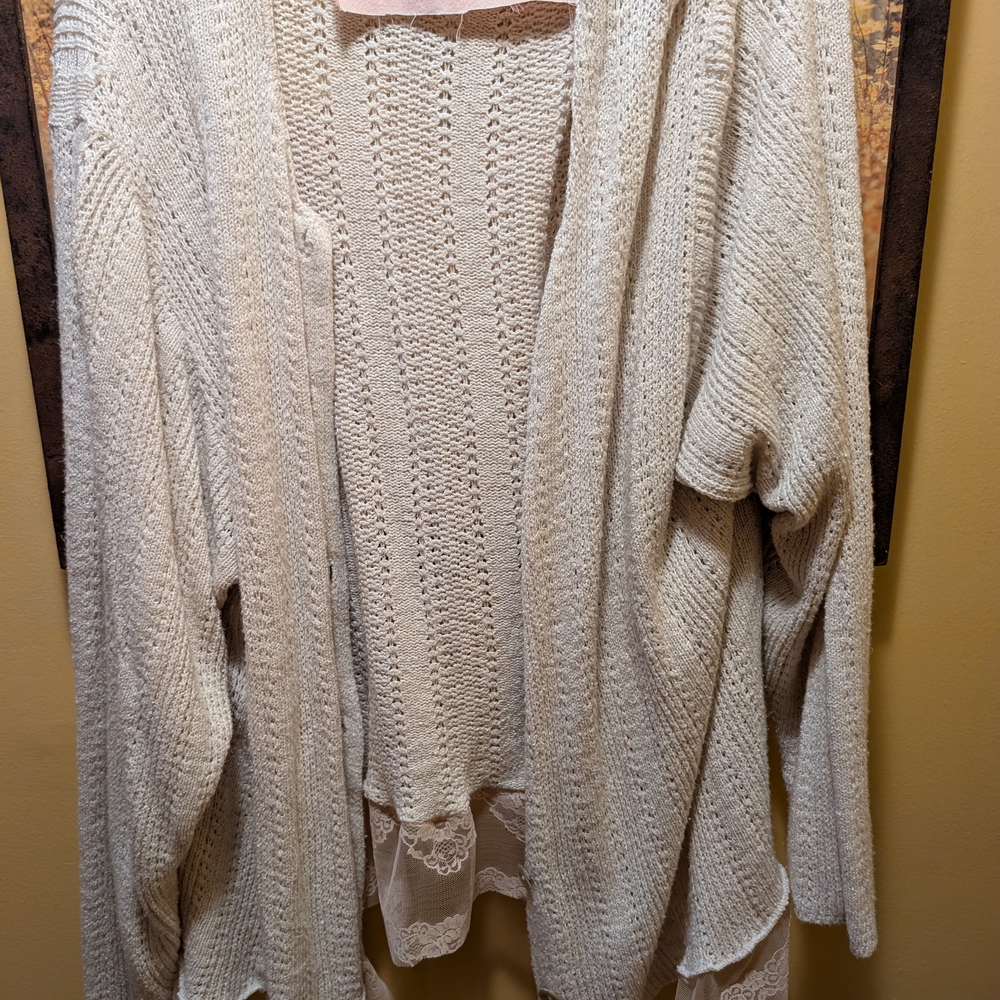 Wild Rose Cream Knit Cardigan